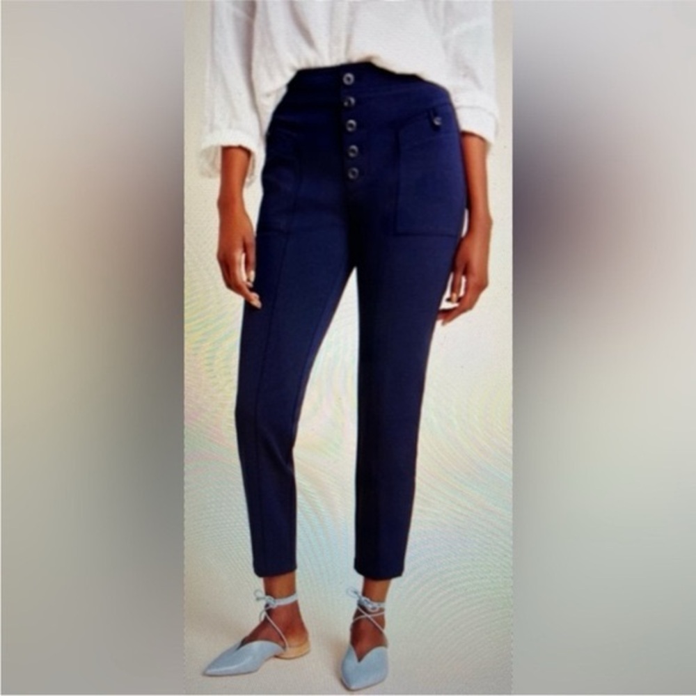EUC Anthropologie Womens Navy Blue Pants